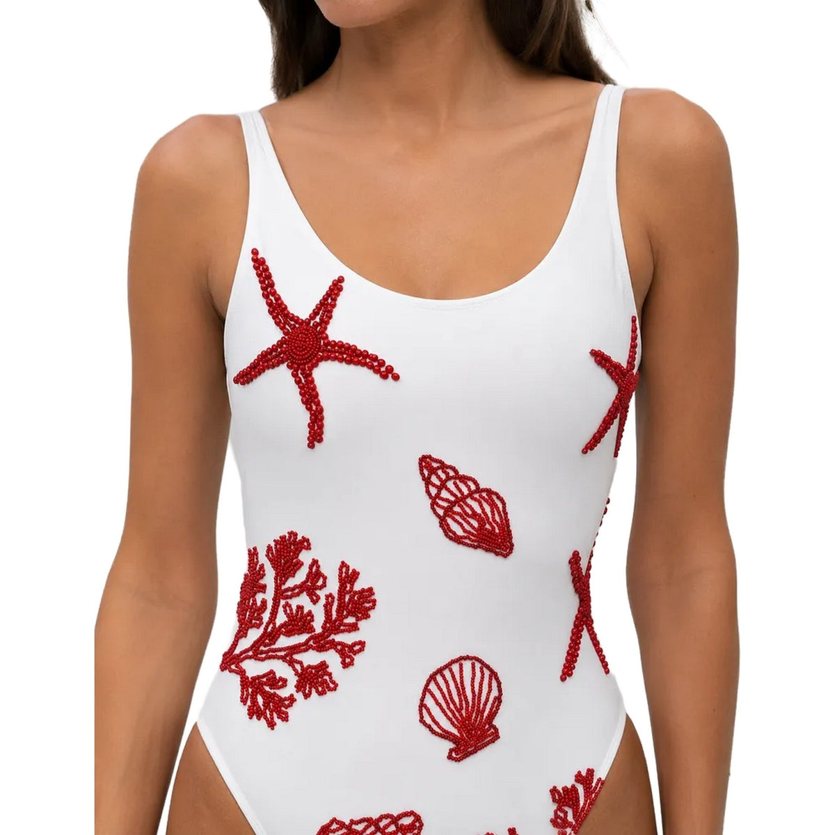 Costumi interi Donna Mc2 Saint Barth - Basic Tank One Piece - Panna