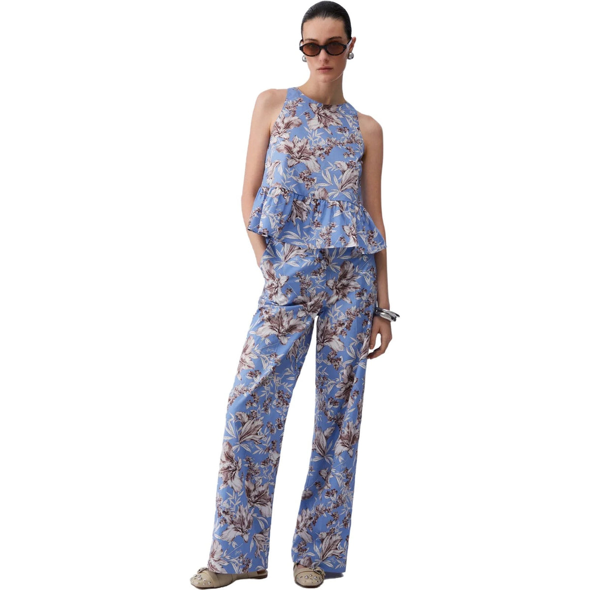 Pantaloni Donna Liu Jo - Pantalone tessuto - Blu-Gianni Foti