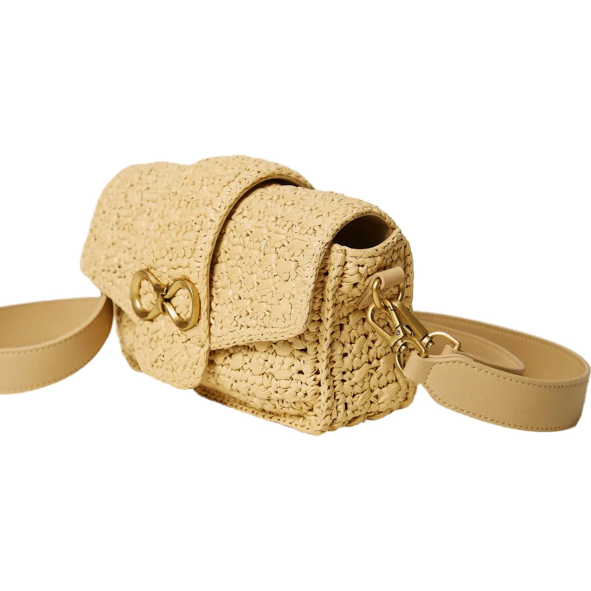 Borse a tracolla Donna Twinset - Tracolla C/Patta Effetto Crochet - Giallo