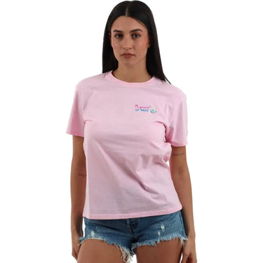 T-shirt Donna Mc2 Saint Barth - Cotton Crew Neck T-Shirt - Rosa