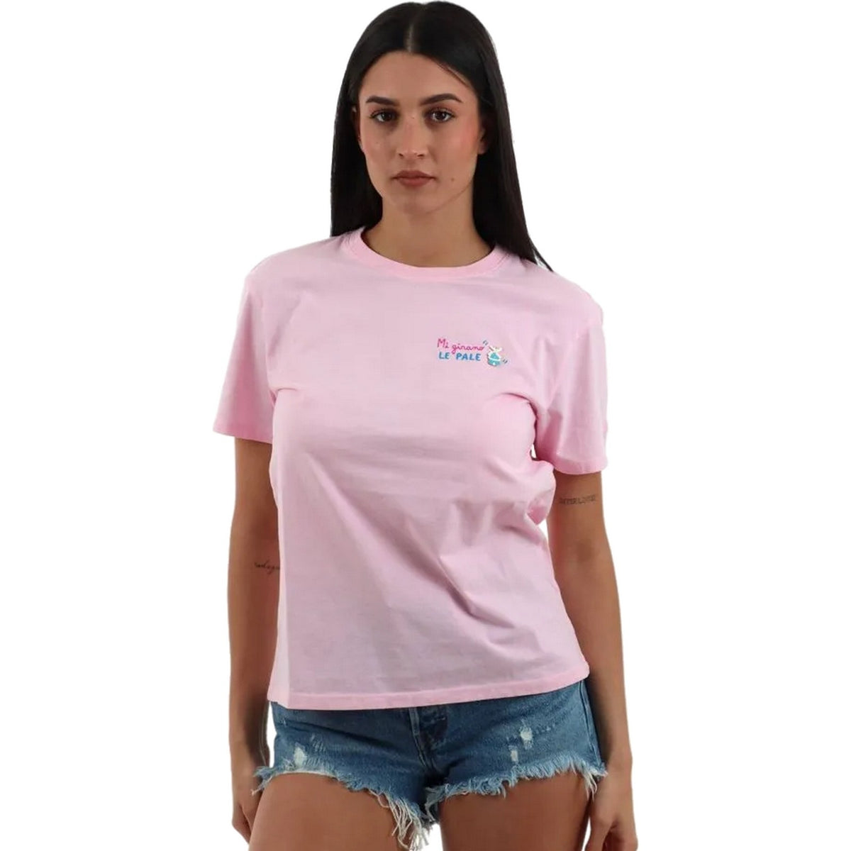 T-shirt Donna Mc2 Saint Barth - Cotton Crew Neck T-Shirt - Rosa