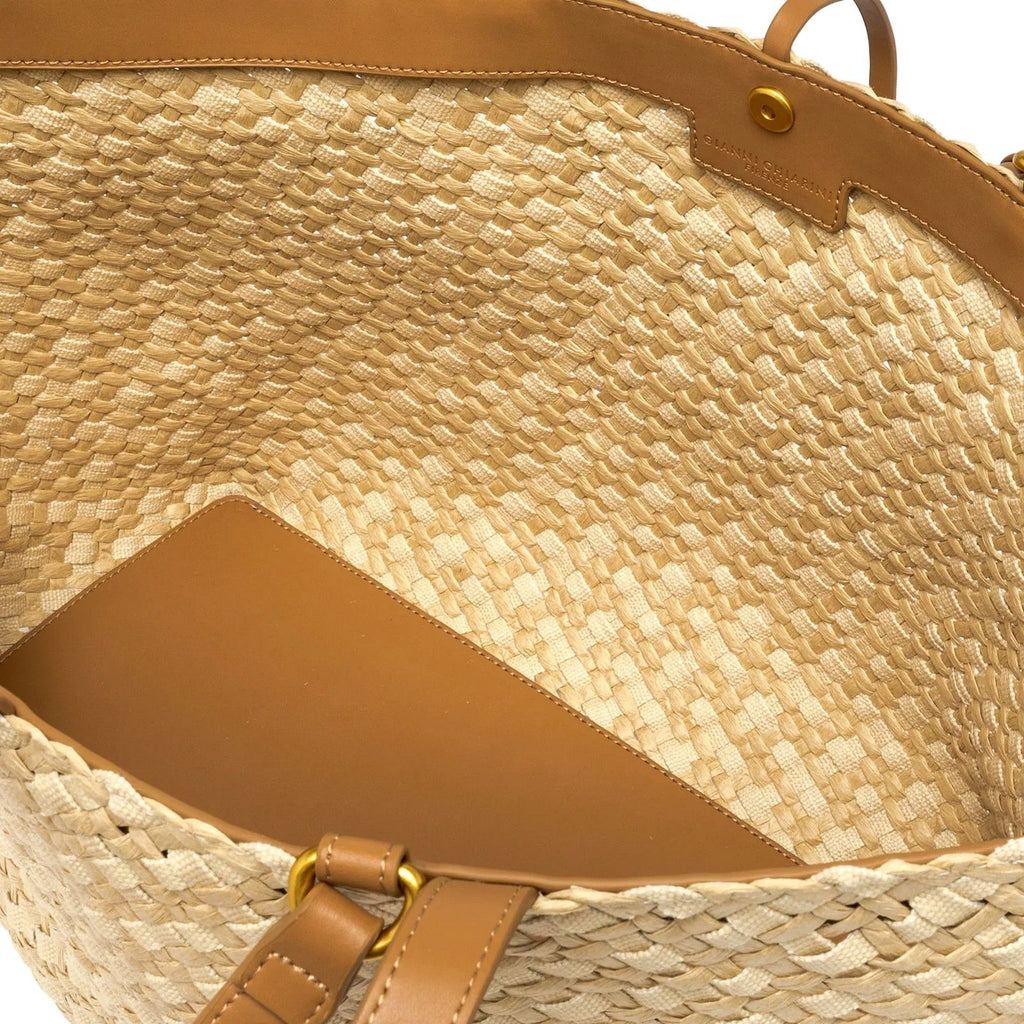 Borse a spalla Donna Gianni Chiarini - BORSA PELLE e TESSUTO - Beige