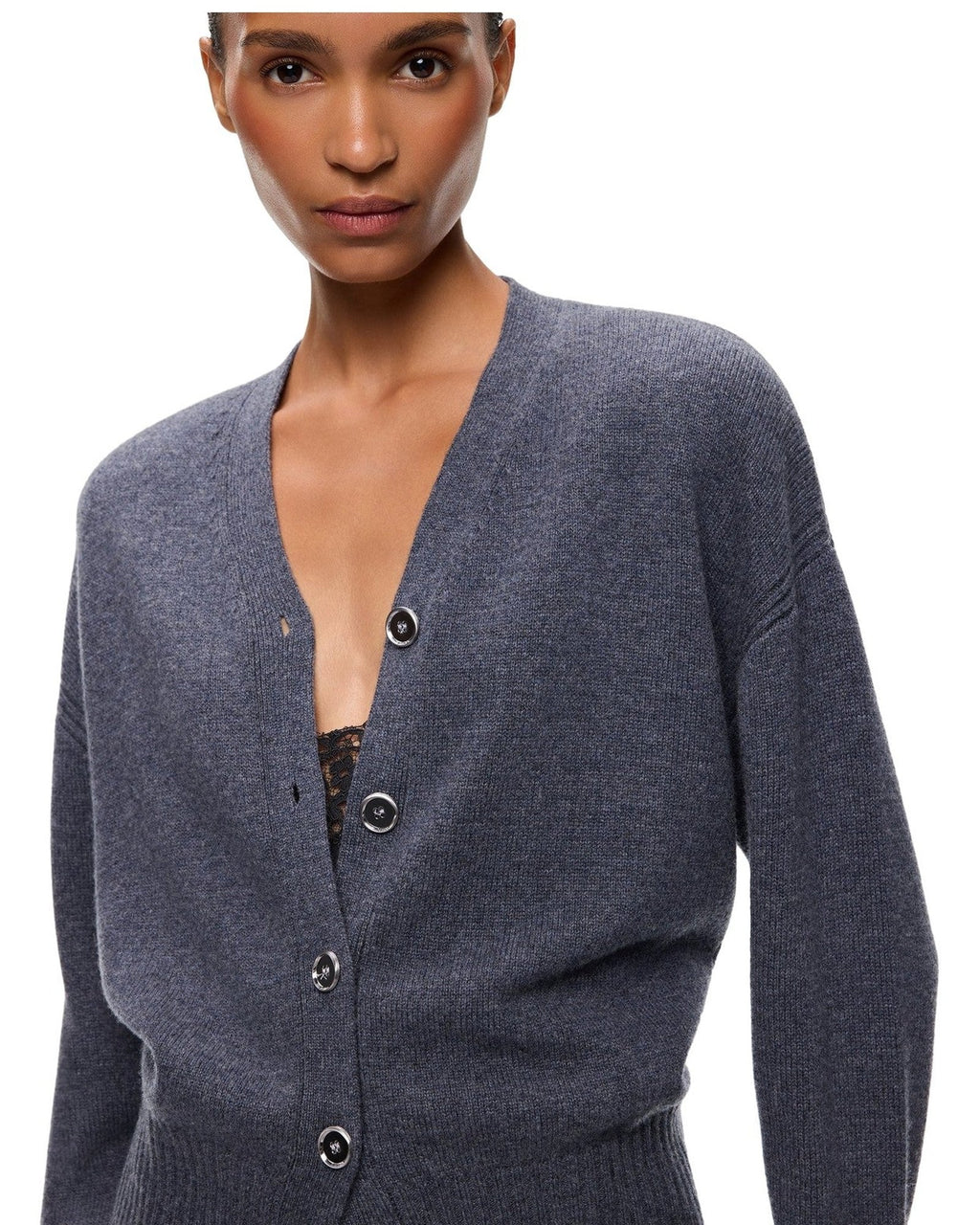 Cardigan Donna Pinko - Vienna Cardigan 90 Lana 10 Cas - Grigio