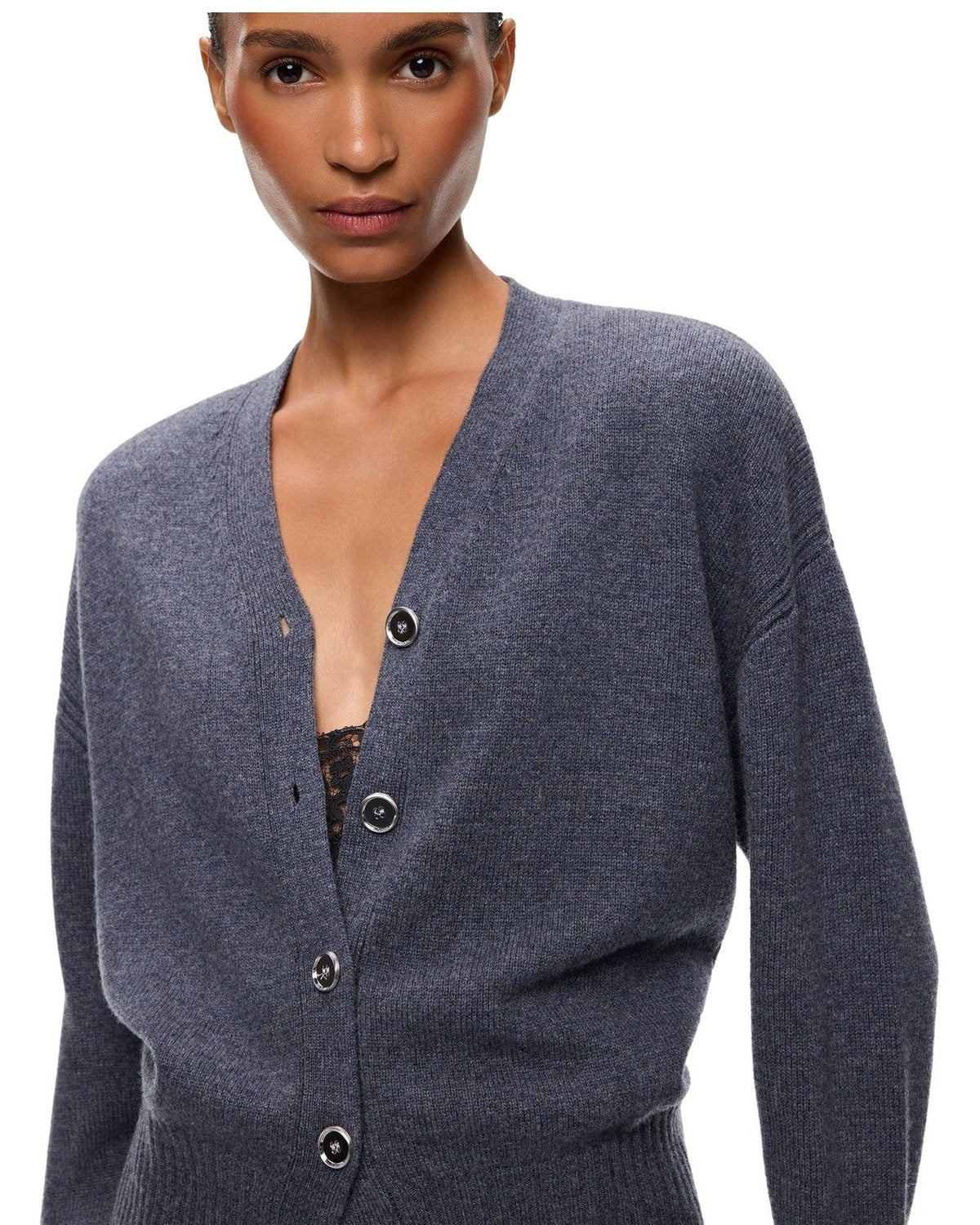 Cardigan Donna Pinko - Vienna Cardigan 90 Lana 10 Cas - Grigio