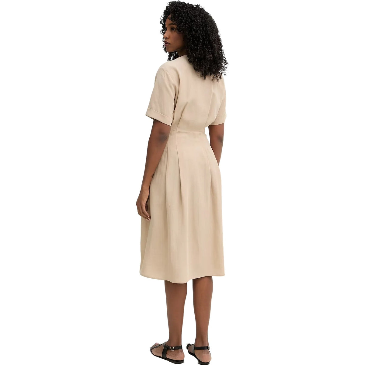 Vestiti da sera e cerimonia Donna Twinset - Abito Lungo A Portafoglio Con Fibbia - Beige