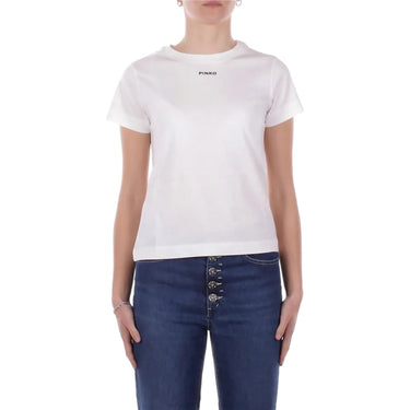 T-shirt Donna Pinko - Basico T-Shirt Jersey Logo Sta - Bianco