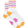Calze Uomo Gallo - Calza Corta Uomo Spugna Con Righe - Bianco