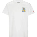 T-shirt Uomo Mc2 Saint Barth - Man Cotton T-Shrt With Front And Back Print/Emb - Bianco