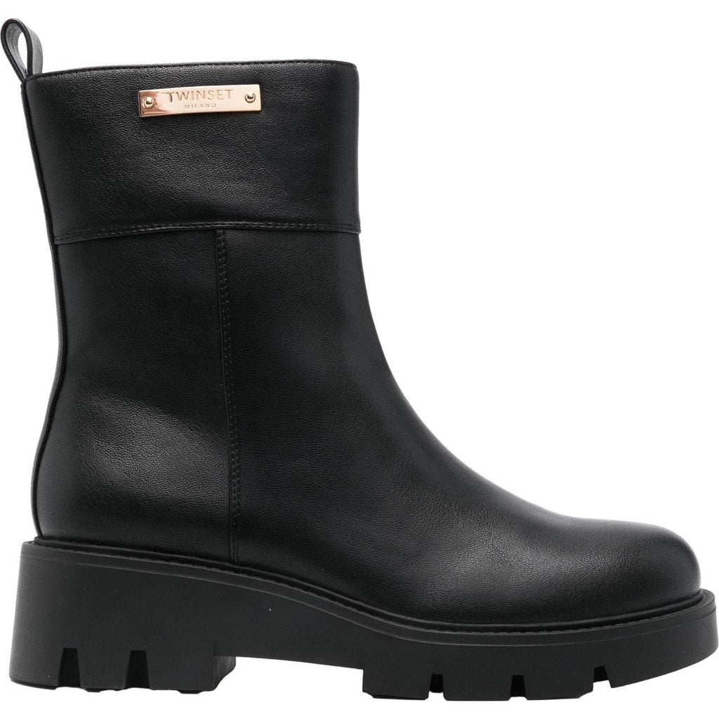 Scarpe stringate basse Donna Twinset Tronchetto Con Targhetta