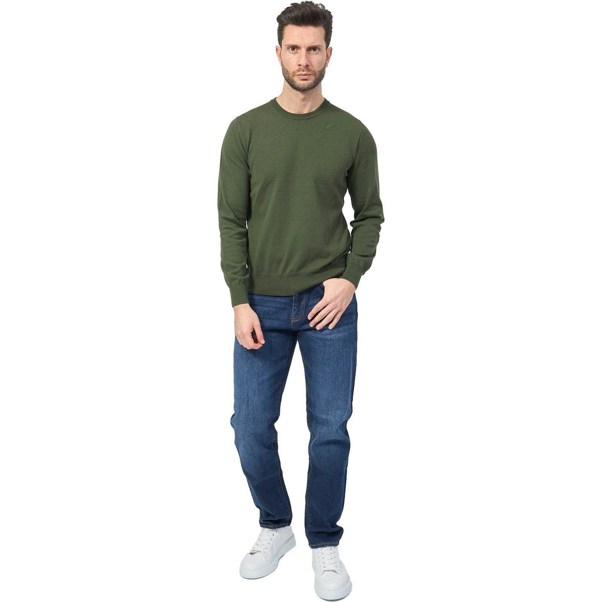 Maglioni Uomo K-Way - Sebastien Cotton Ps - Verde-Gianni Foti