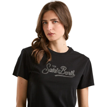 T-shirt Donna Mc2 Saint Barth - Cotton Crew Neck T-Shirt - Nero