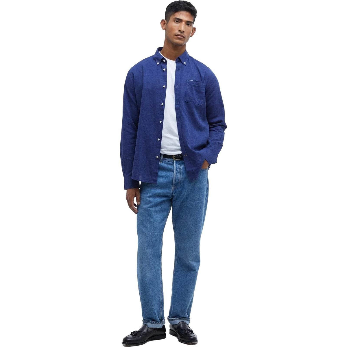 Camicie casual Uomo Barbour - Nelson Tailored Shirt - Blu