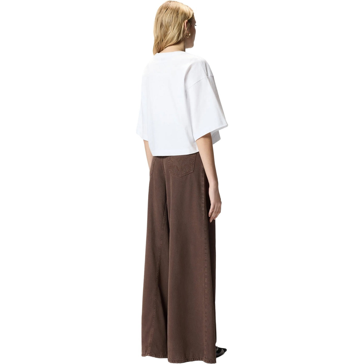 T-shirt Donna Pinko - Borghetto T-Shirt Jersey Logo - Bianco
