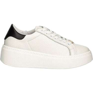 Sneaker Donna Twinset - Sneaker Flatform In Pelle Back Bicolore - Bianco