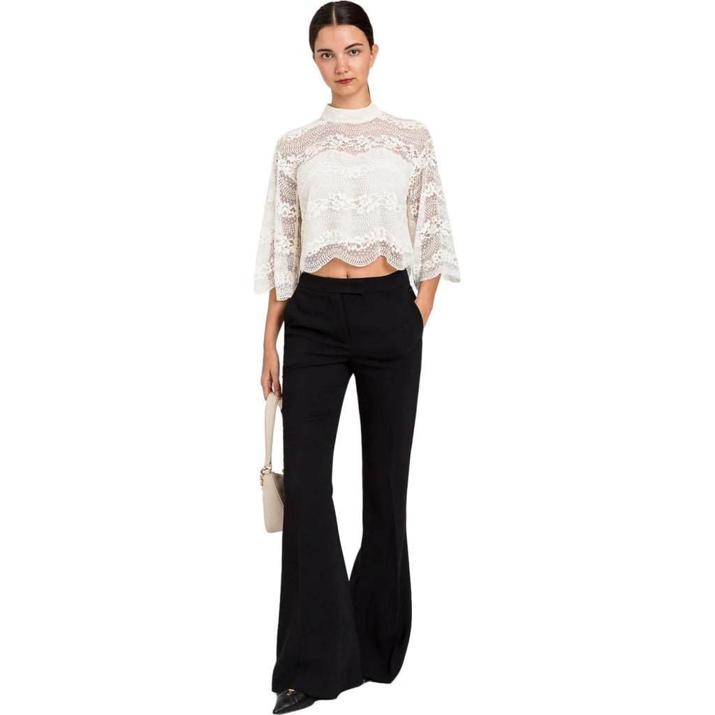 Bluse e camicie Donna Twinset - Blusa Manica 3/4 In Macrame - Bianco
