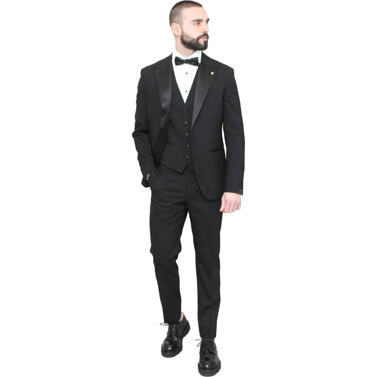 Abiti Uomo Manuel Ritz - Abito Con Gilet - Nero-Gianni Foti