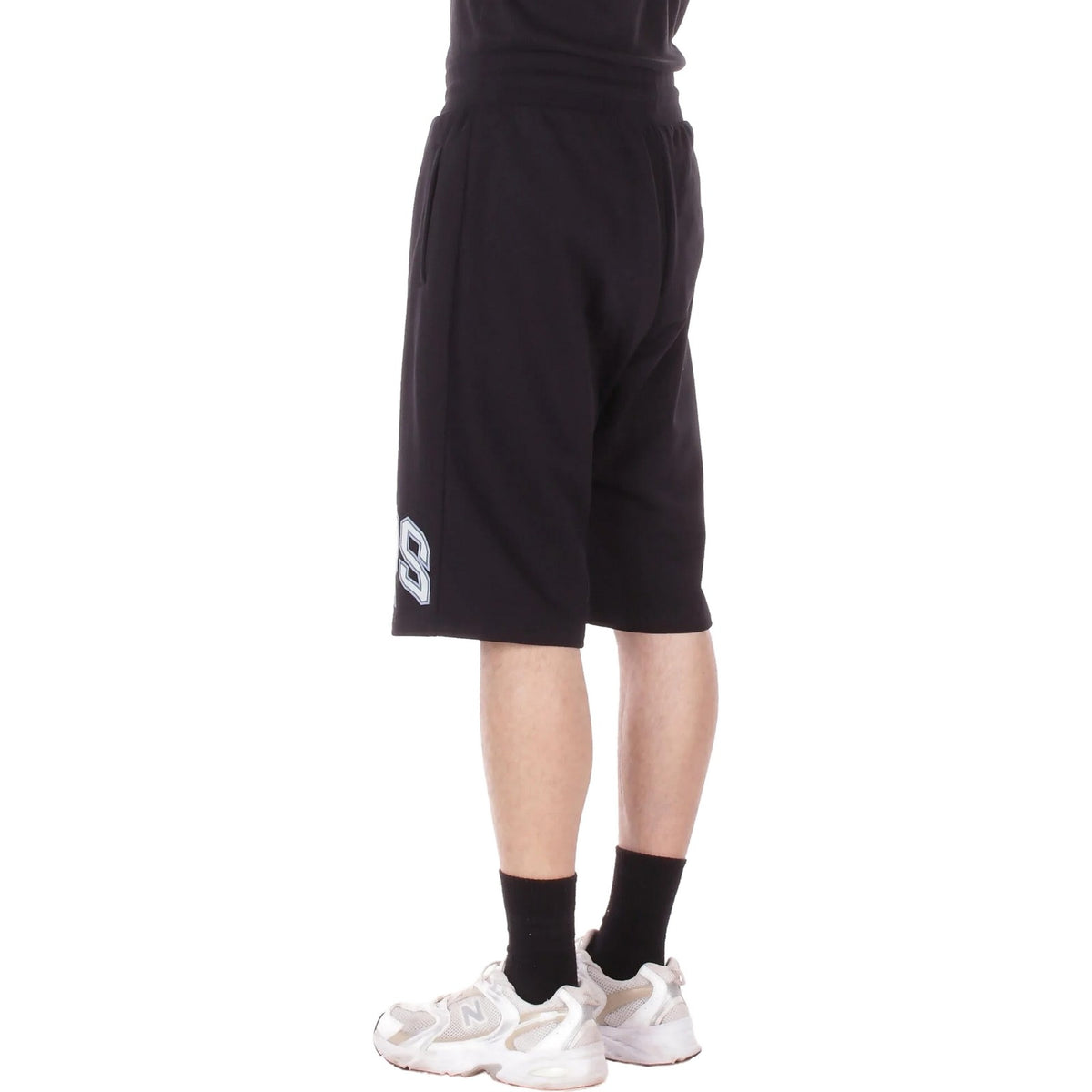 Pantaloncini Uomo Gcds - Logo Lounge Sweatshorts - Nero-Gianni Foti