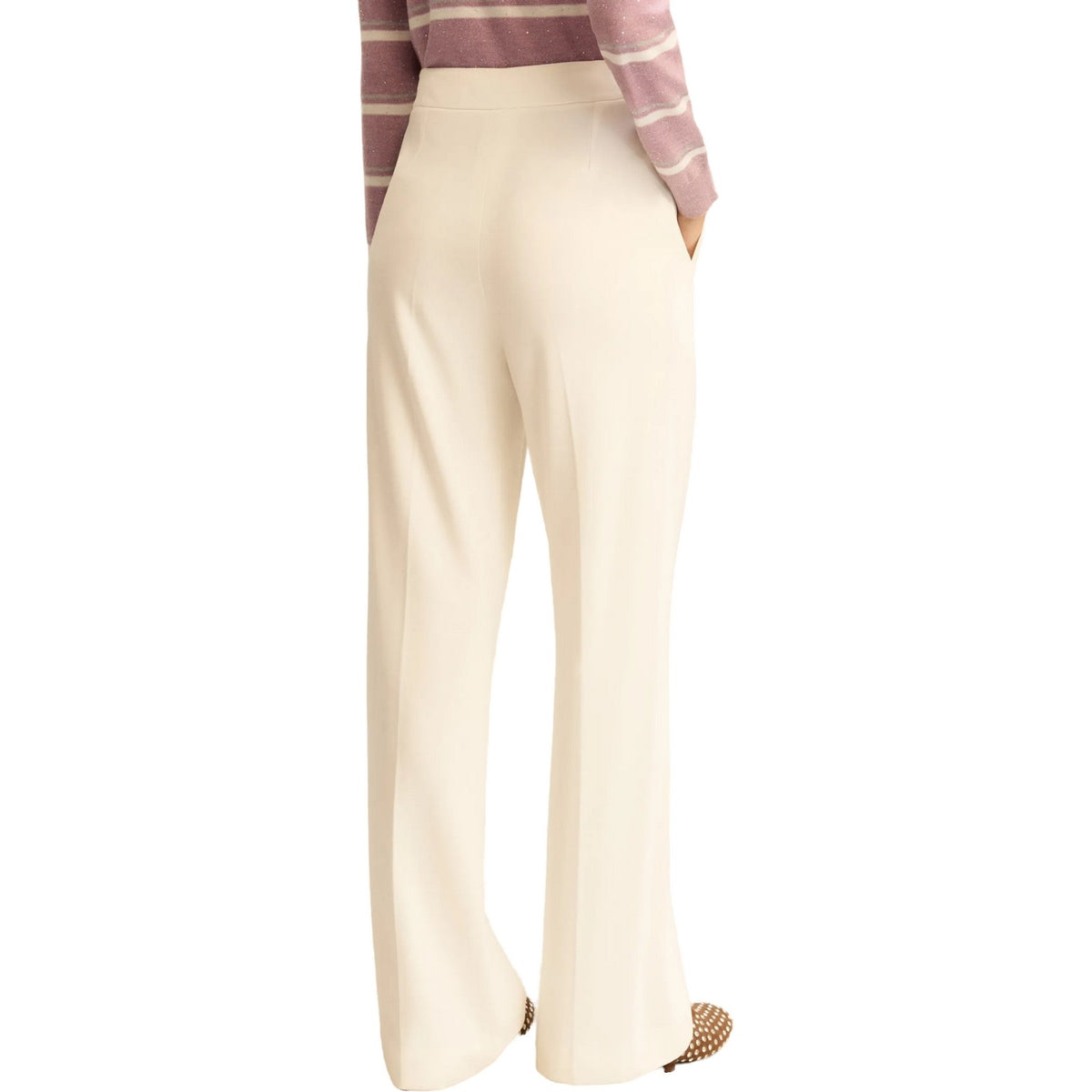 Pantaloni Donna Emme - Pantalone in jersey - Bianco-Gianni Foti