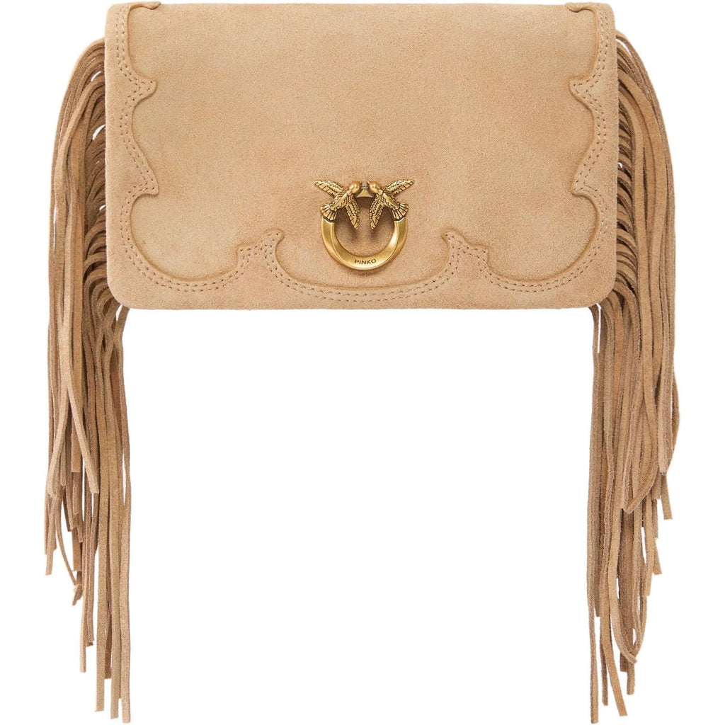 Borse a spalla Donna Pinko - Click Soft Horizontal Mini Sue - Beige