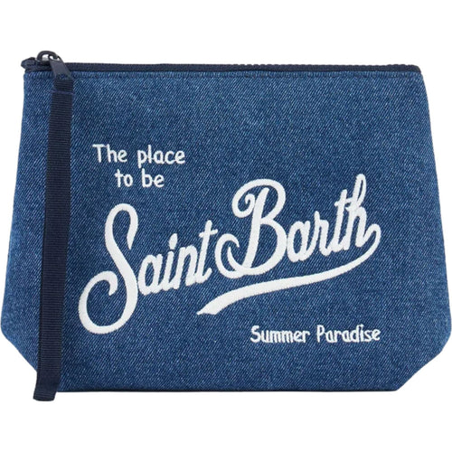 Mc2 Saint Barth Unisex Clutch and Clutch - Bikini Holder Bag - Blue