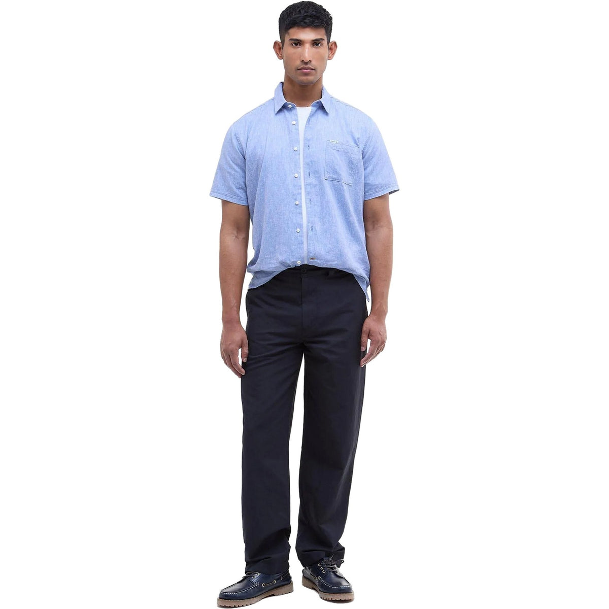 Camicie casual Uomo Barbour - Nelson S/S Summer Fit Shirt - Blu