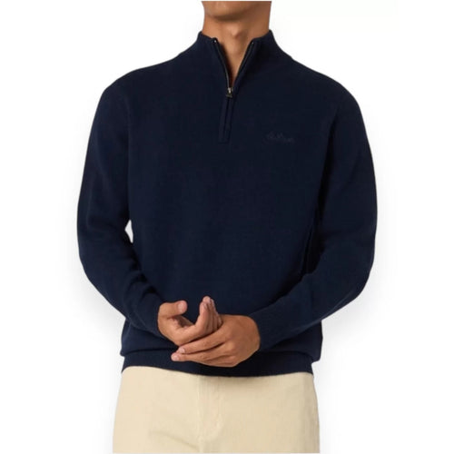 Maglioni Uomo Mc2 Saint Barth - Half Zip Sweater - Blu