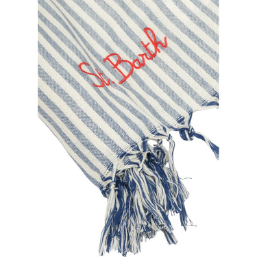 Teli mare Unisex Mc2 Saint Barth - Ultra Light Beach Towel With Fringe - Blu