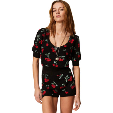 Maglie Donna Twinset - Maglia M/C Stampata - Rosso-Gianni Foti