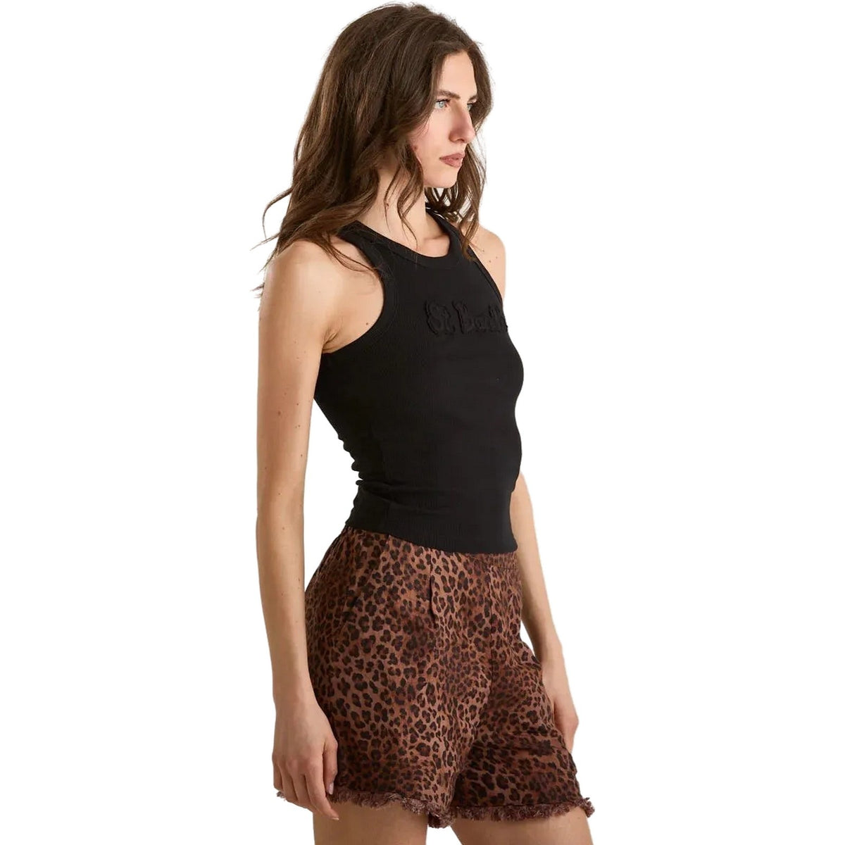 Canotte e top Donna Mc2 Saint Barth - Woman Rib Tank Top - Nero