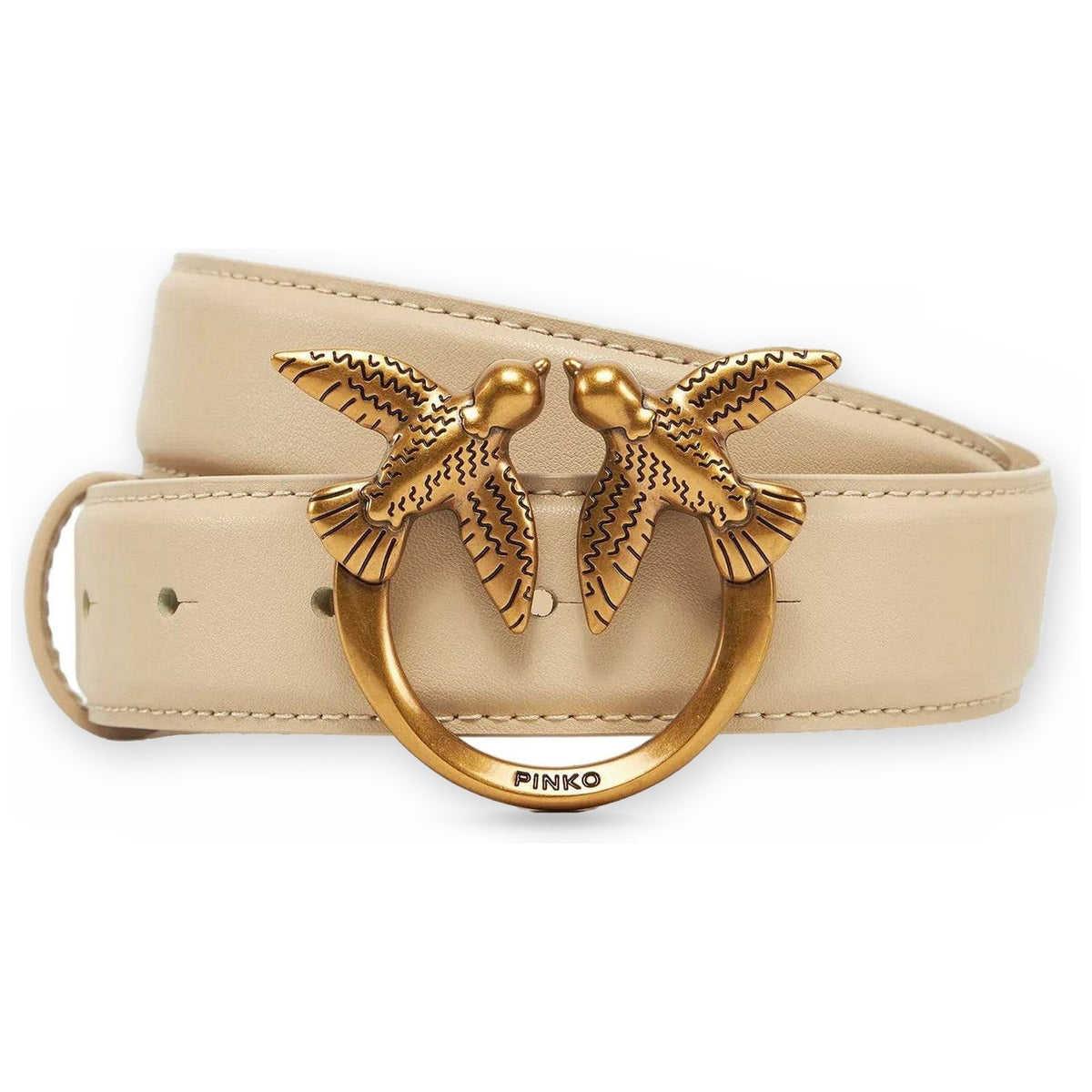 Cinture Donna Pinko - Love Berry H3 Belt Vitello Set - Beige