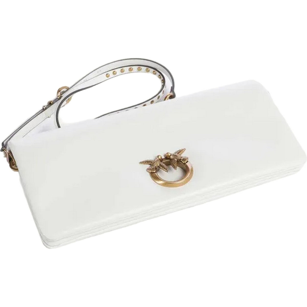Borse a spalla Donna Pinko - Click Soft Horizontal Classic - Bianco