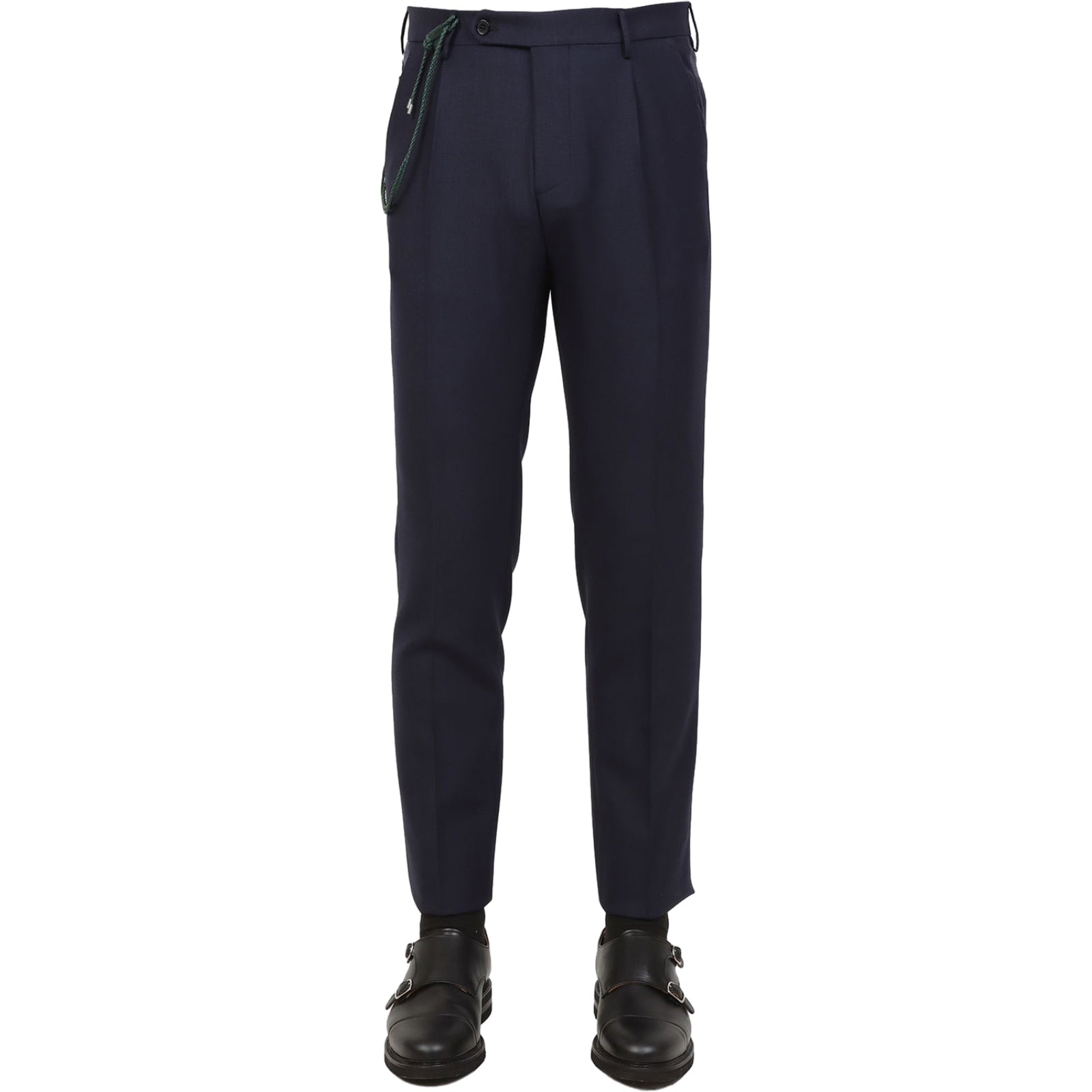 Pantaloni Uomo Berwich - Pantalone Soft Fit Con Elastico - Blu