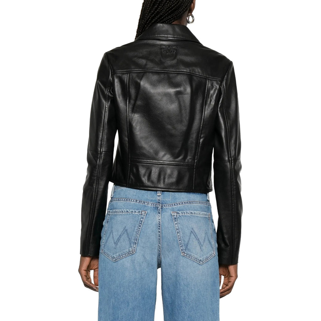Giubbotti Donna Pinko - New Sensibile Chiodo Nappa - Nero