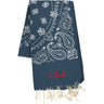 Teli mare Unisex Mc2 Saint Barth - Jacquard Beach Towel With Fringe - Blu