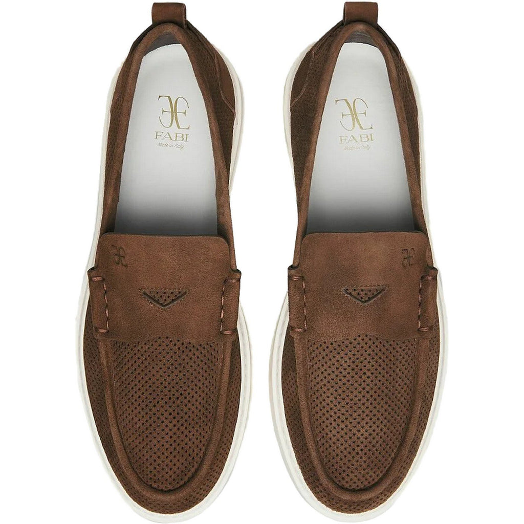 Sneaker Uomo Fabi - Scarpa Uomo Camoscione - Marrone-Gianni Foti