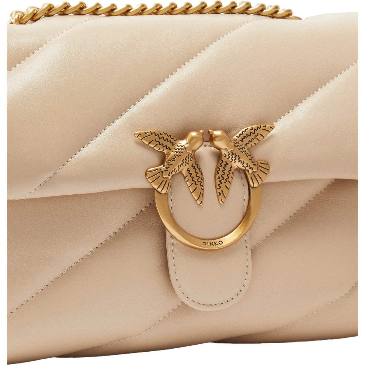 Borse a spalla Donna Pinko - Love Classic Puff Cl Sheep Nap - Beige