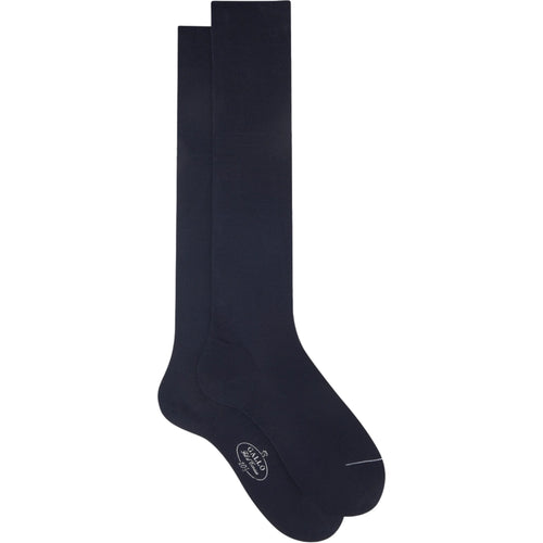 Gallo Men's Socks - Długie bawełniane skarpetki męskie - Niebieski