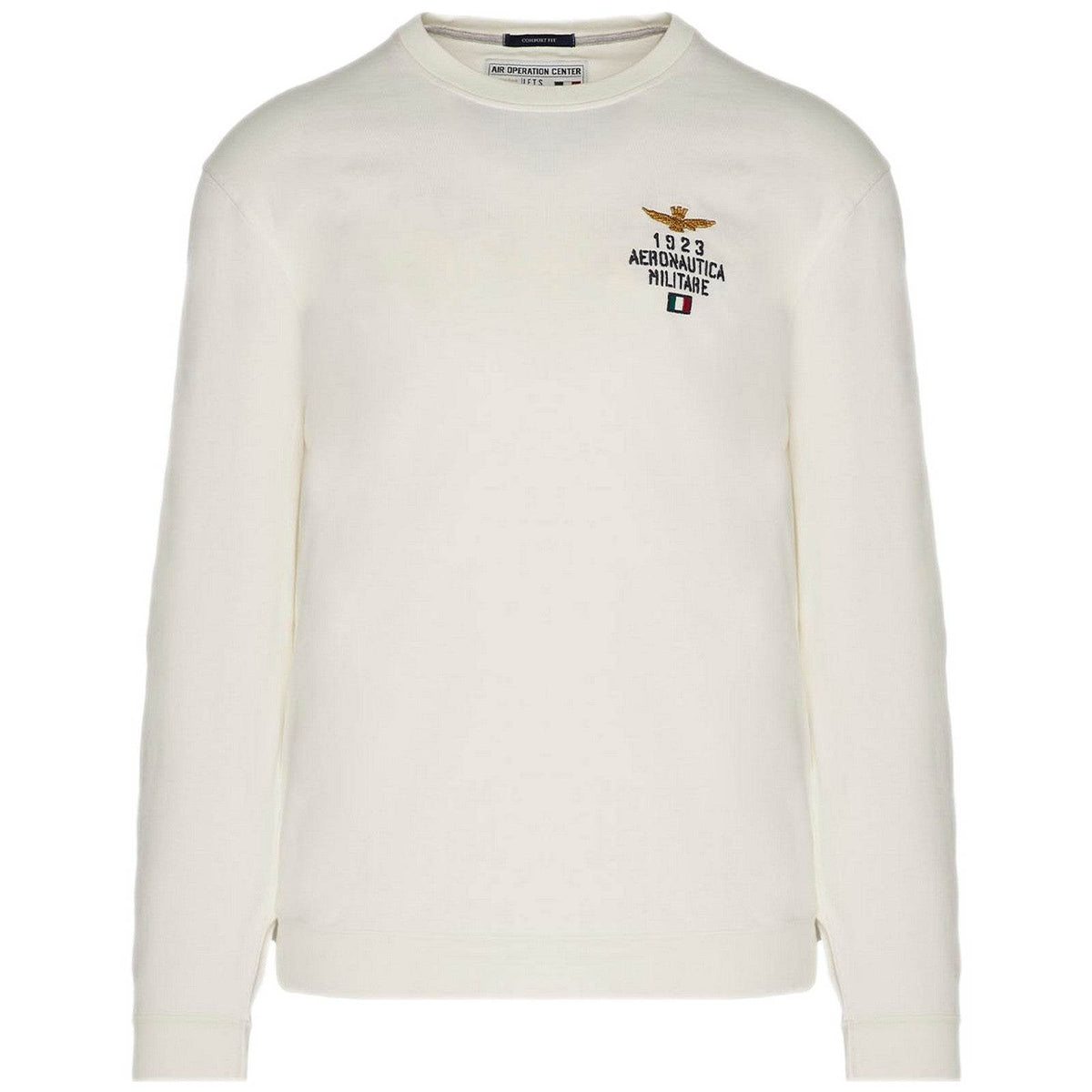 Felpe senza cappuccio Uomo Aeronautica Militare - Felpa Girocollo - Bianco