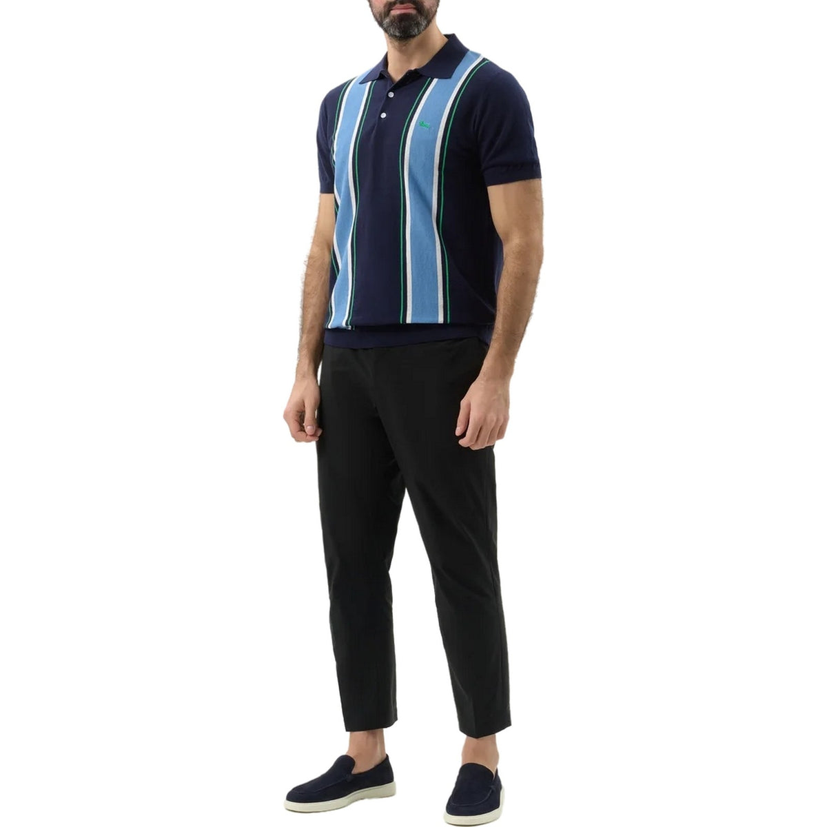 Polo Uomo Harmont & Blaine - Polo a righe - Blu-Gianni Foti