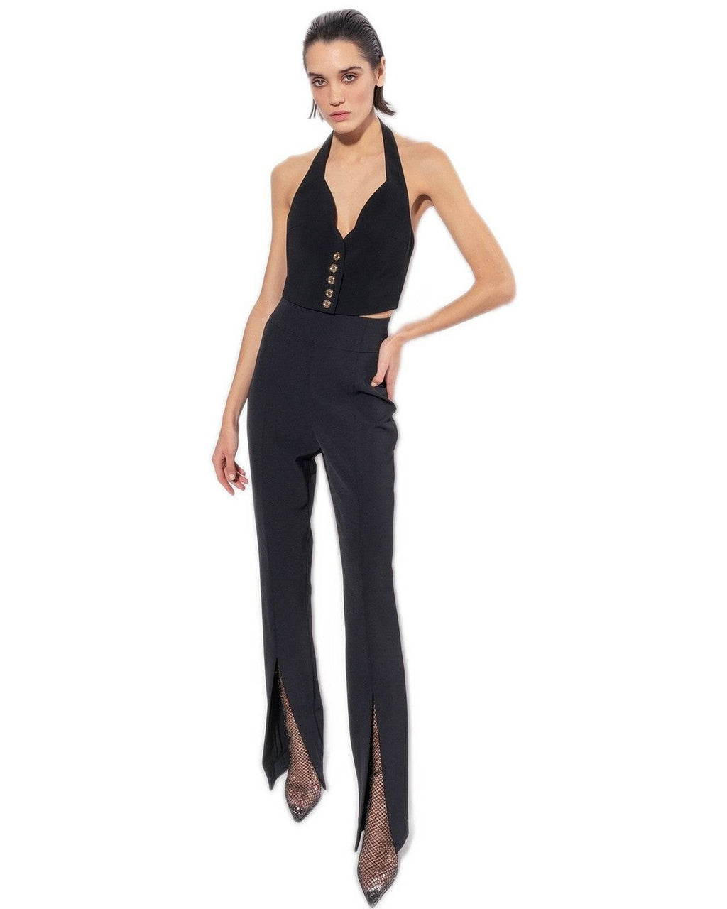 Pantaloni Donna Pinko - Zannone Pantalone Crepe Stretch - Nero