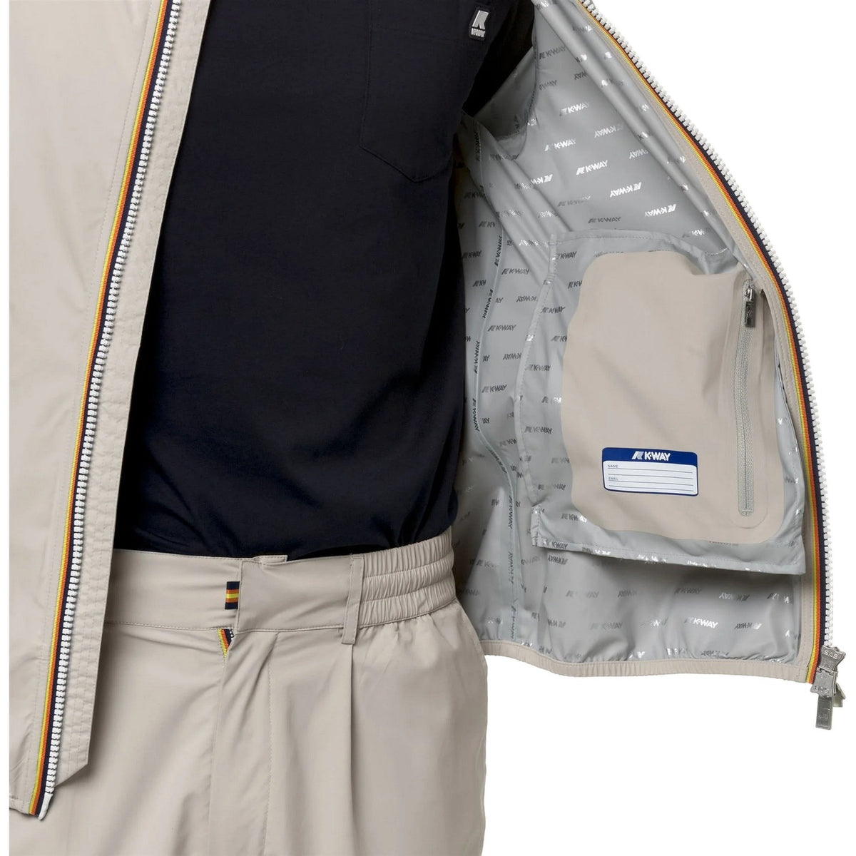 Giubbotti Uomo K-Way - Jack Eco Stretch Dot - Beige-Gianni Foti