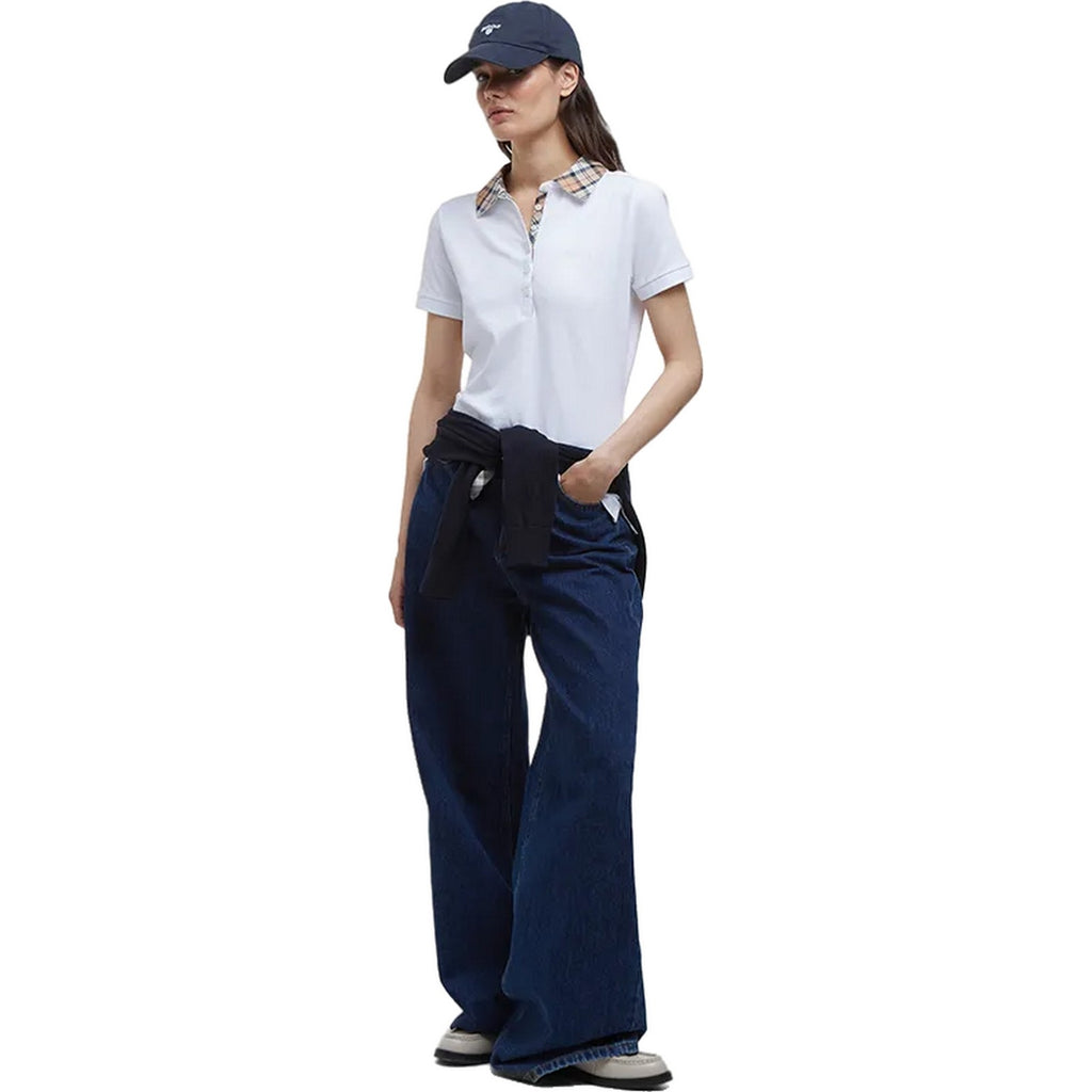 Polo Donna Barbour - Malvern Polo Shirt - Bianco-Gianni Foti
