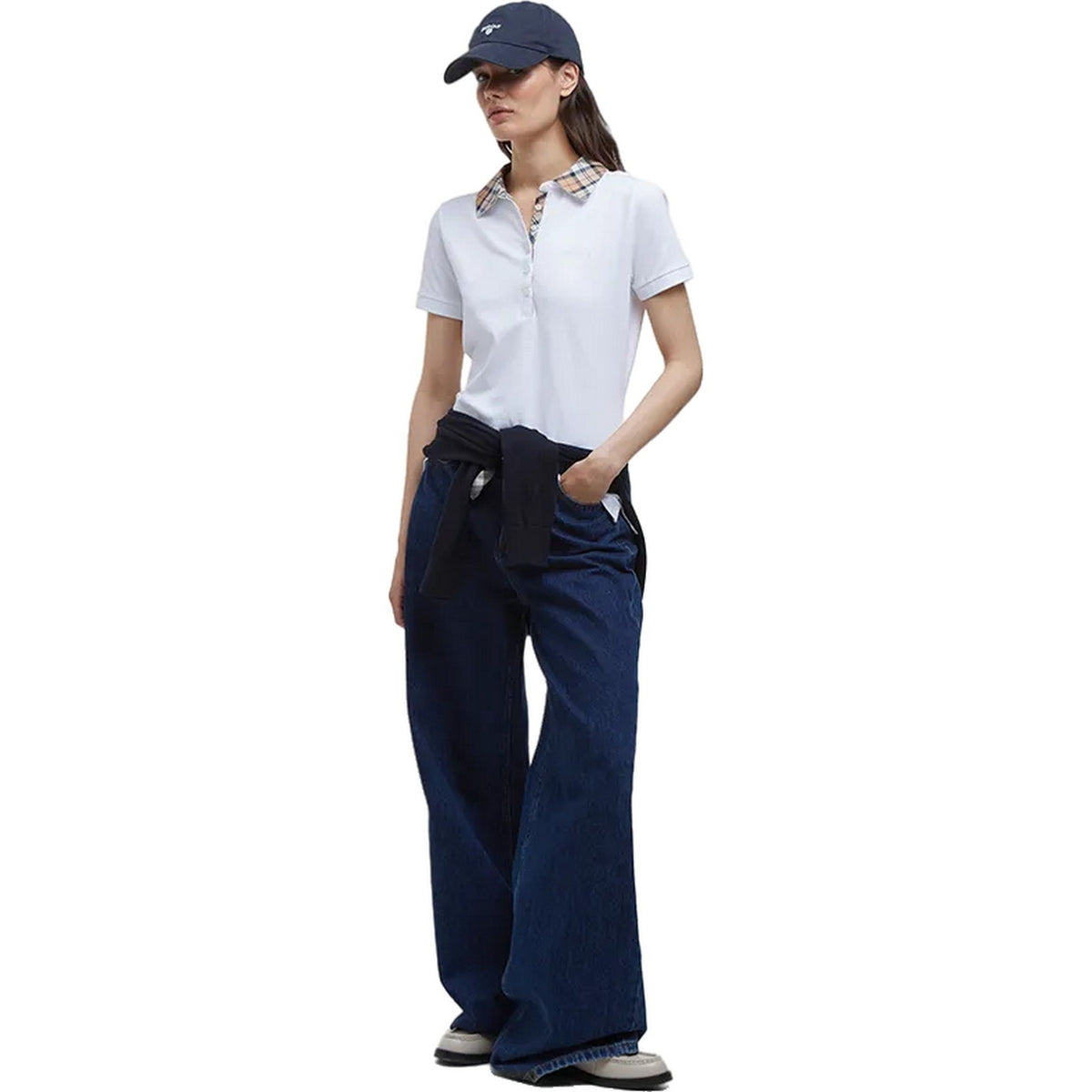 Polo Donna Barbour - Malvern Polo Shirt - Bianco-Gianni Foti