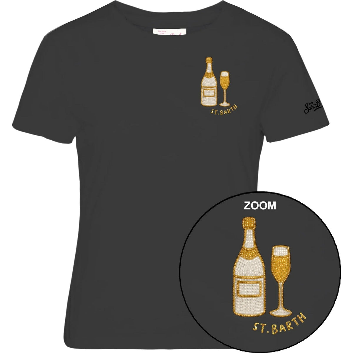 T-shirt Donna Mc2 Saint Barth - Cotton Crew Neck T-Shirt - Nero